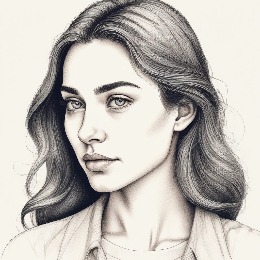 🧡温暖治愈系！手绘铅笔素描感的极简人物头像