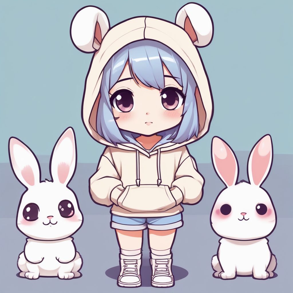 🐰宠物系萌Chibi：抱着小兔子的可爱头像，温柔治愈风！