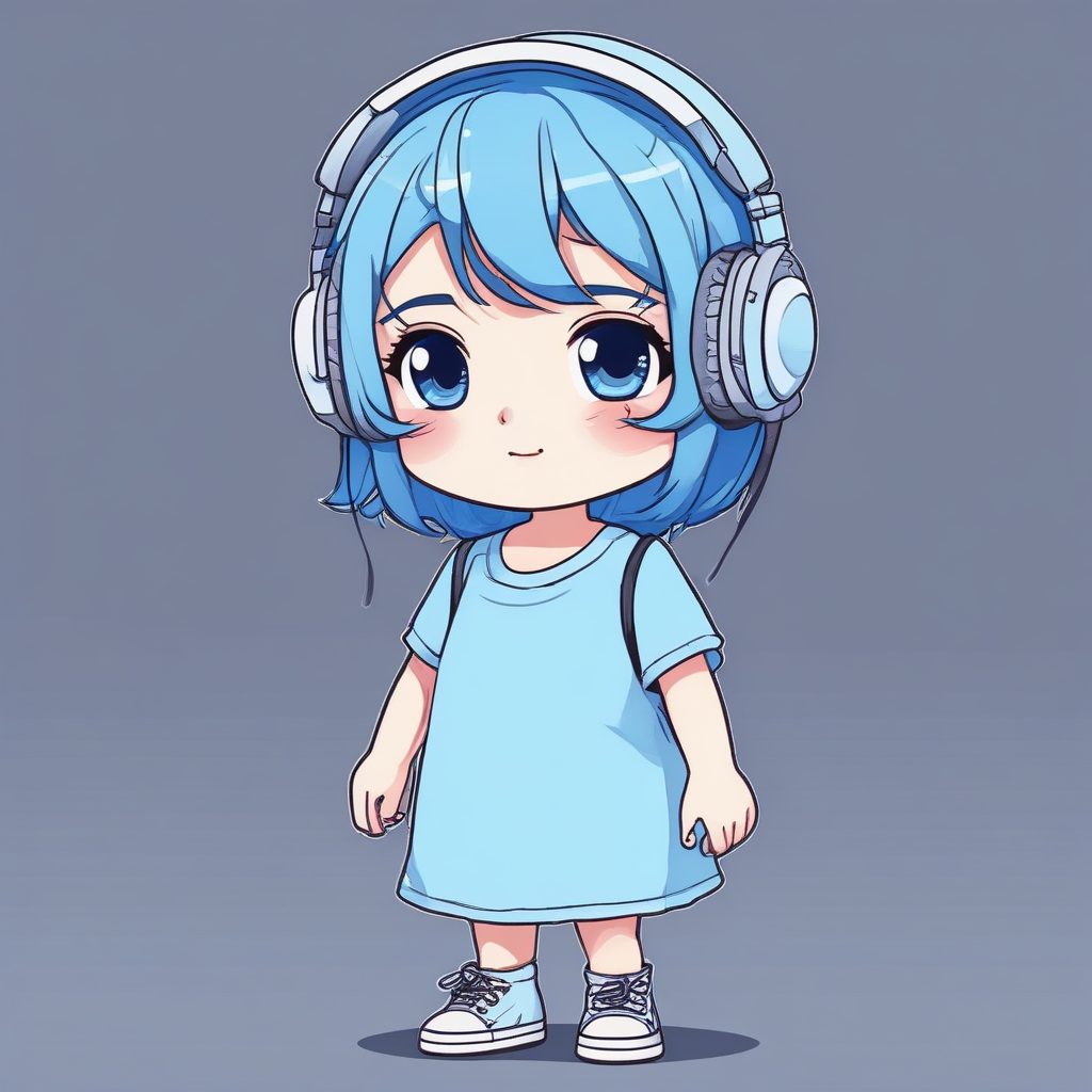 🎧治愈系Lofi Chibi：戴着耳机的放松女孩，Lo-Fi 壁纸！