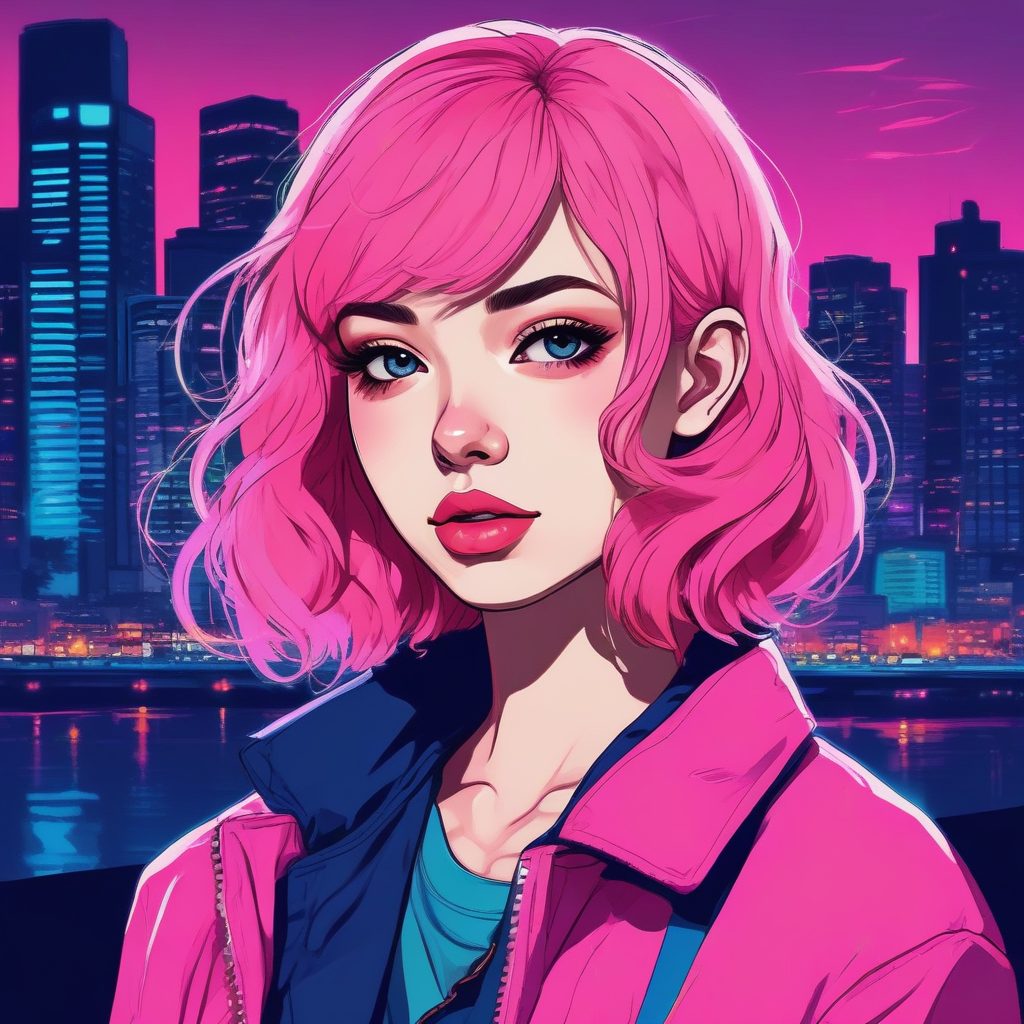 🌃 CityPop夜色复古头像：90年代都市霓虹下的浪漫一瞥