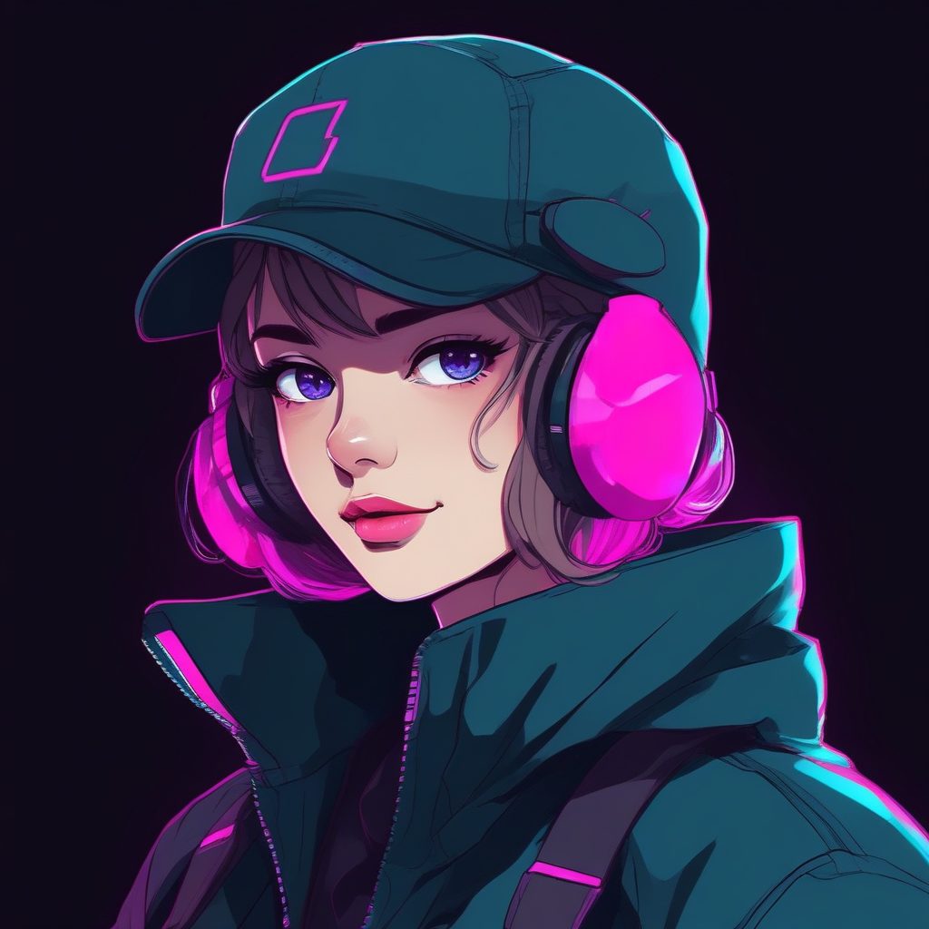 🕶️ 未来已来！赛博机能风动漫肖像，高级灰与霓虹的碰撞！