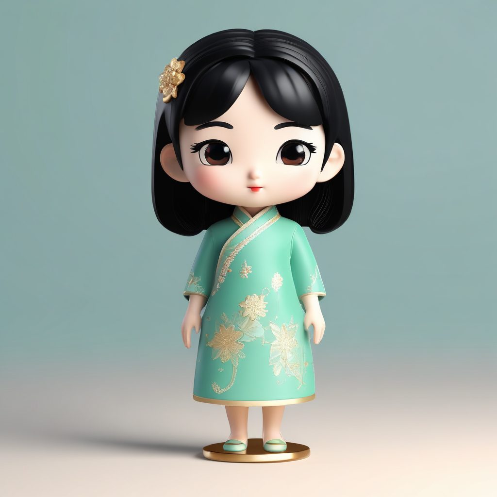 🏮东方雅韵：Q版复古旗袍少女，传统美学与现代AI碰撞！