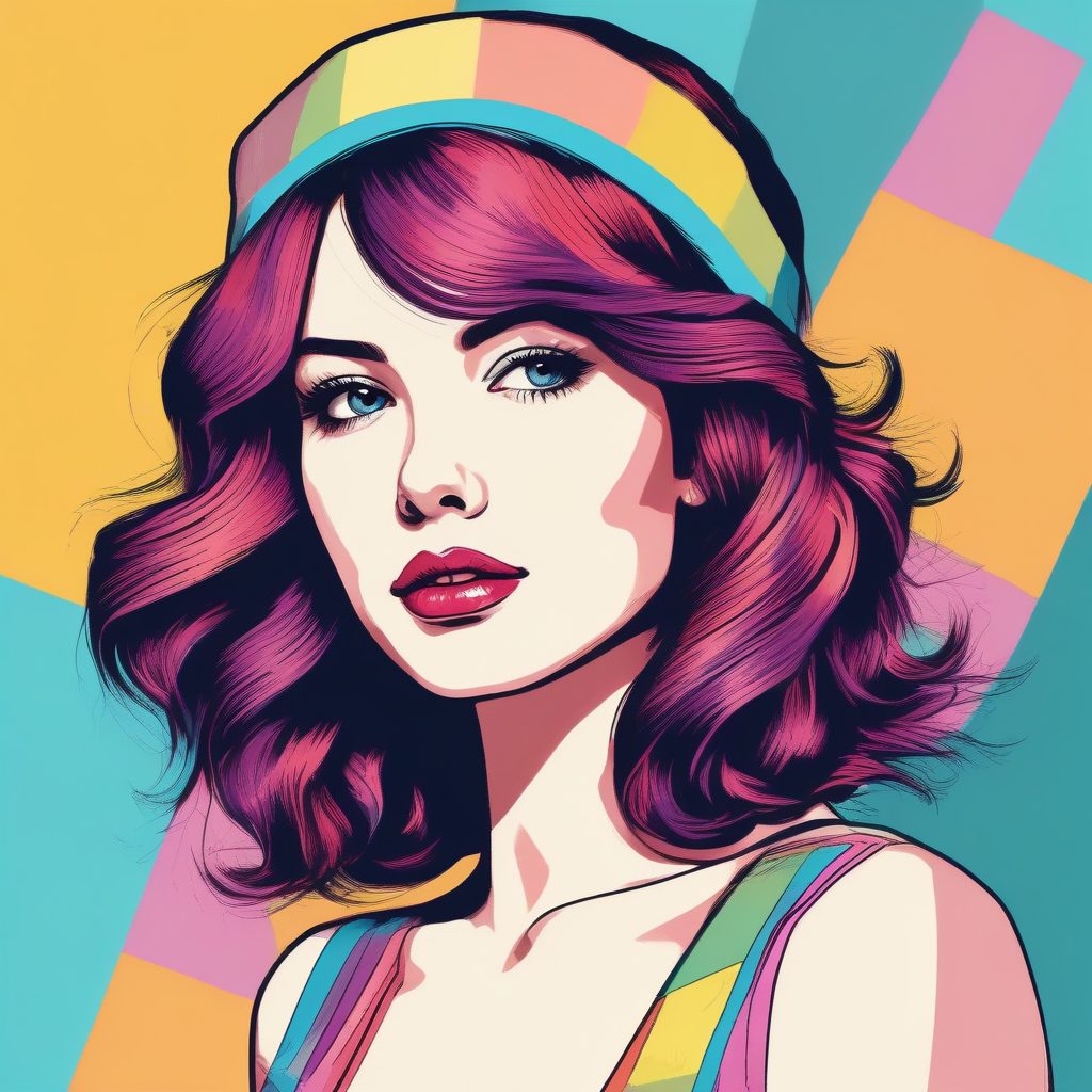 🍭 糖果色赛璐璐风 | 高饱和撞色手绘插画，多巴胺穿搭必备！