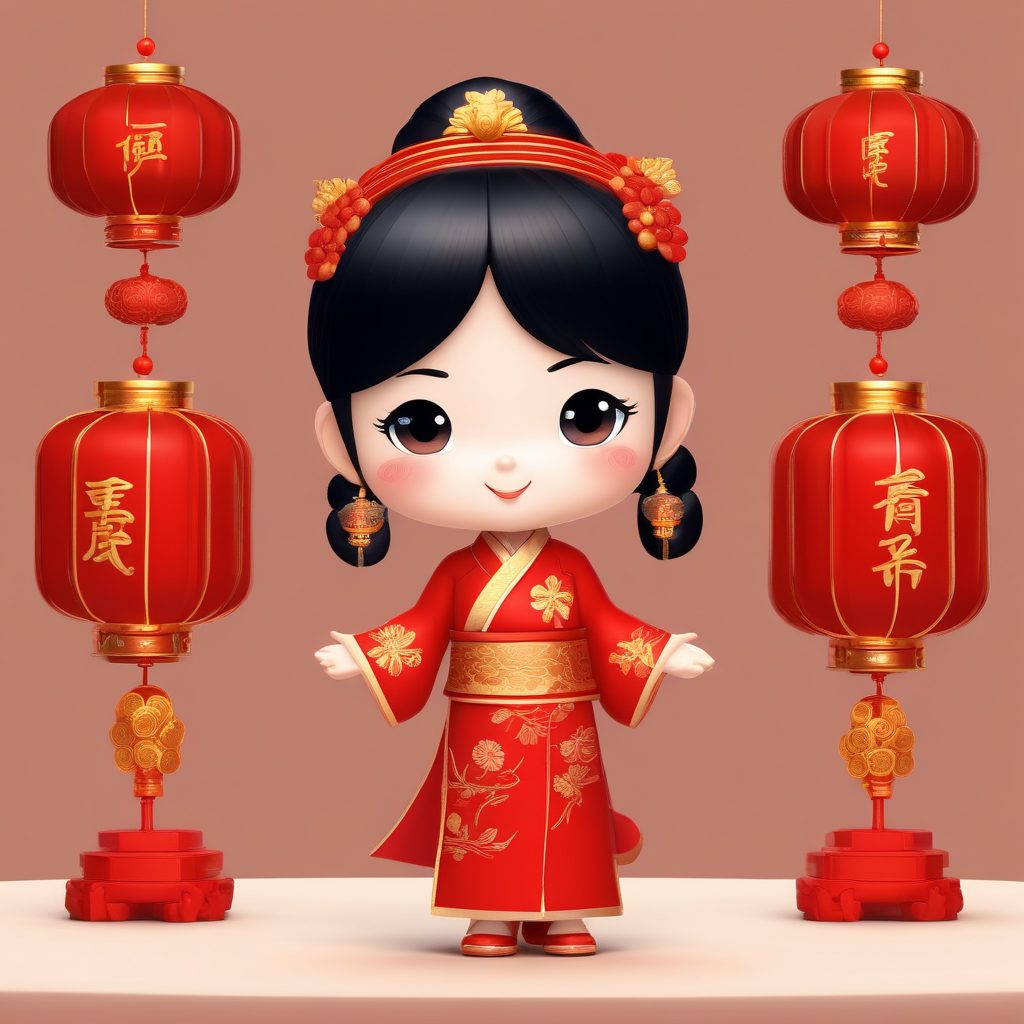 🧧新年喜庆Q版 | 软萌红金财神爷少女！💰