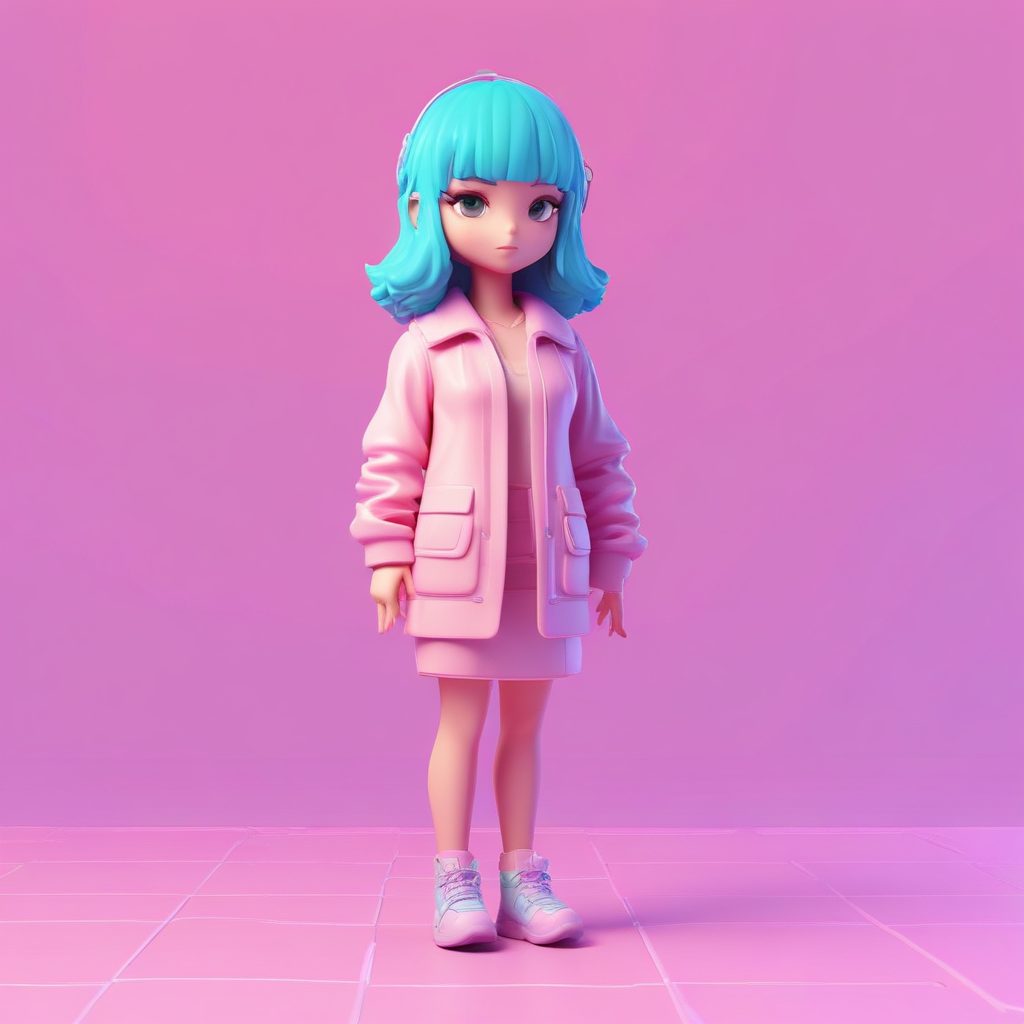 👽Vaporwave蒸汽波Q版：复古未来主义撞色！全身头像🌊