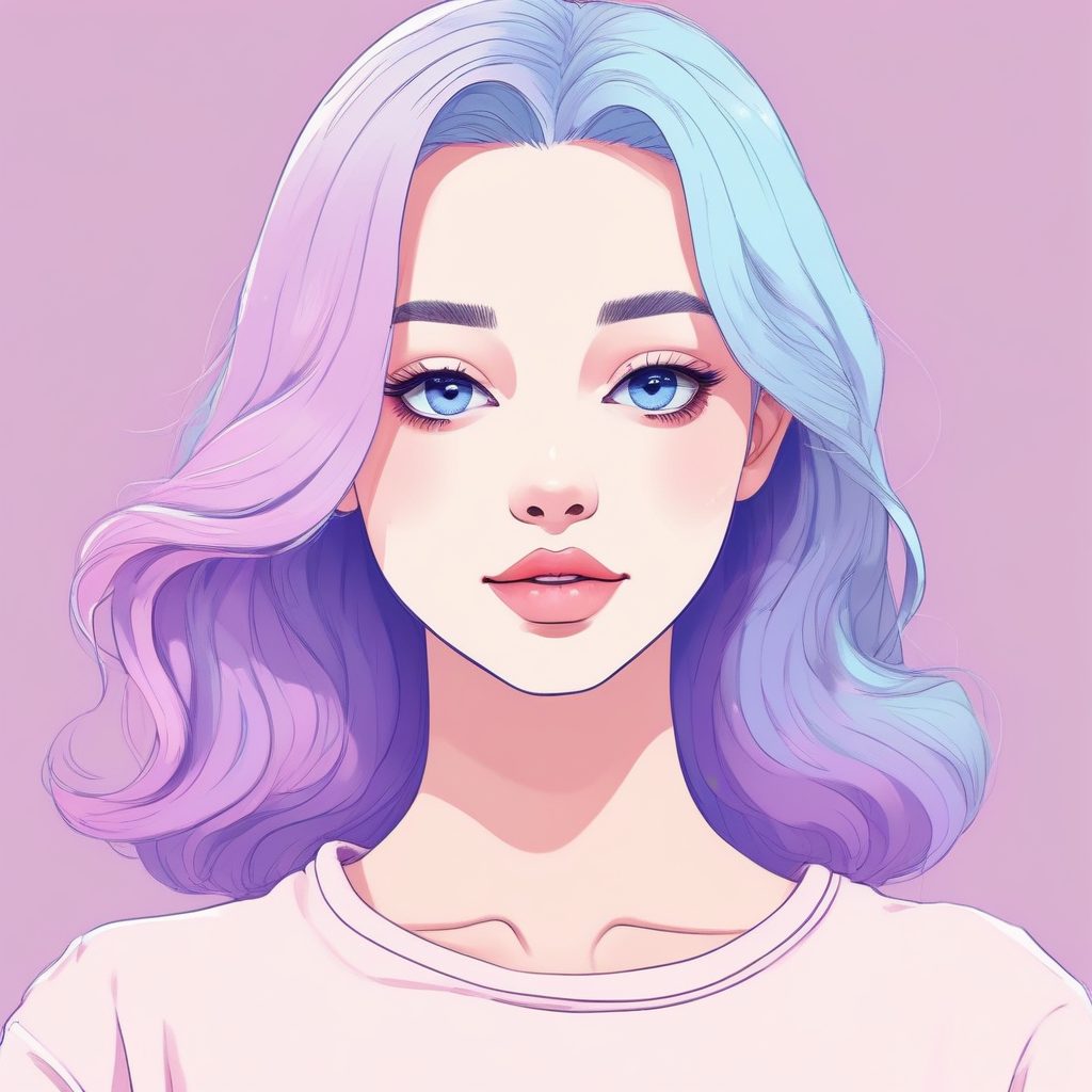 🍬糖果通透感！赛璐璐风格少女漫肖像, 像琉璃一样晶莹！