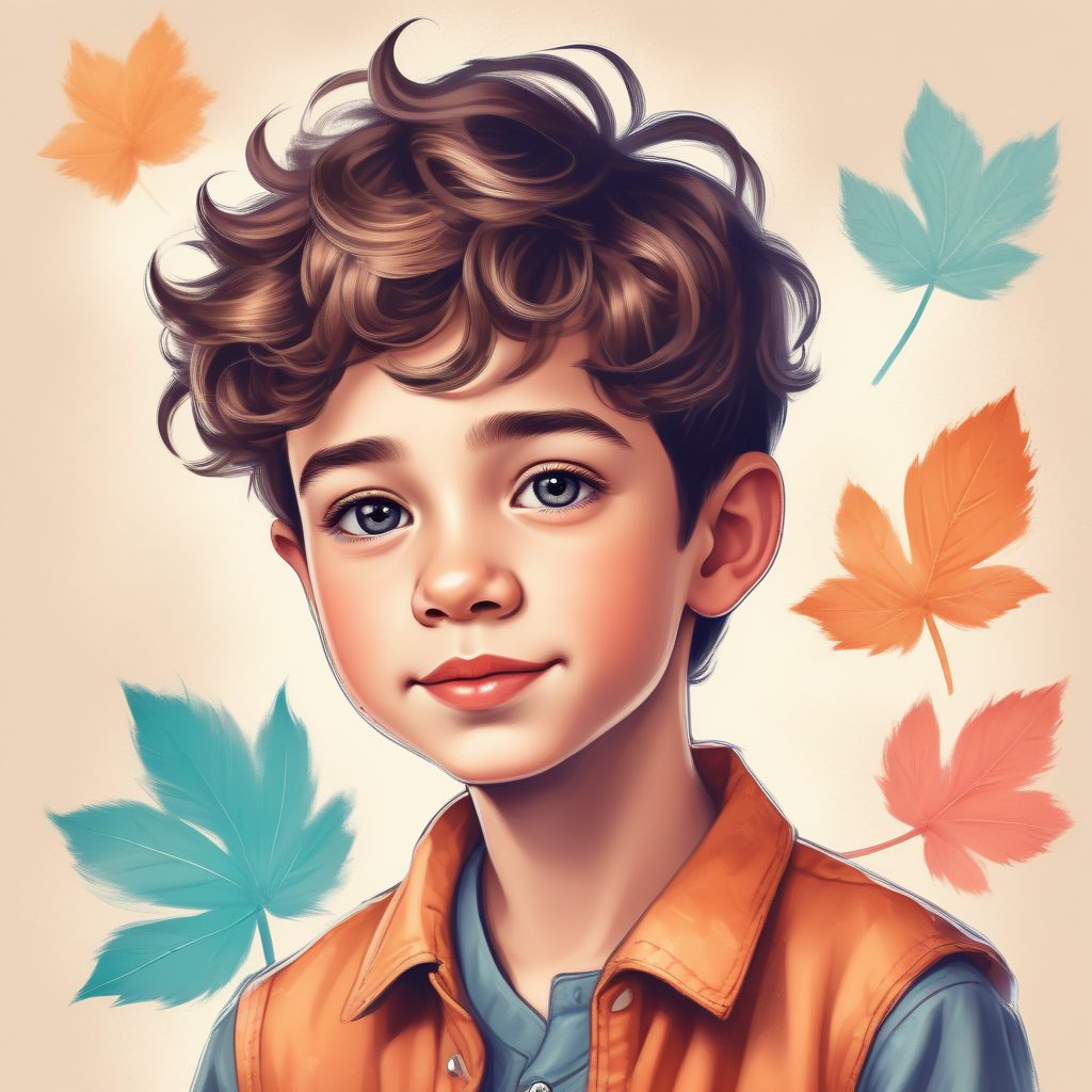 🍭糖果色少年感！甜酷男孩极简手绘插画肖像