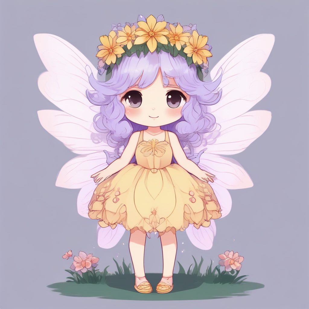 🧚‍♀️花仙子降临! 治愈系Q版插画模版｜春天氛围感壁纸必备