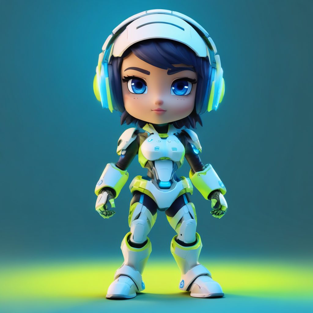 🎮Q版电竞机械娘! 科技感十足的盲盒手办, 酷女孩必备!