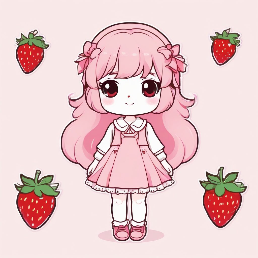 🍓甜度爆表！草莓主题Q版女孩，日系卡哇伊头像必备！