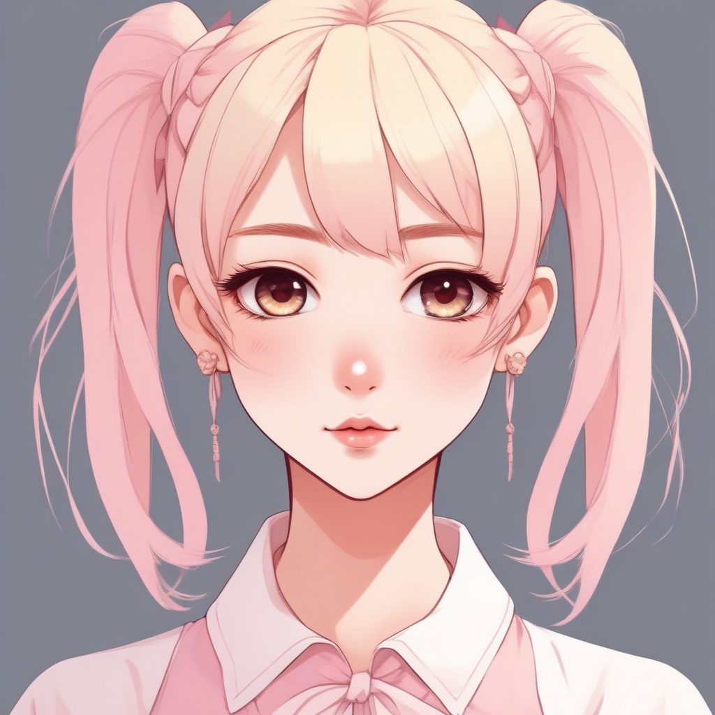 🍬多巴胺学院风：高糖分双马尾少女，活力满满的夏日PFP！