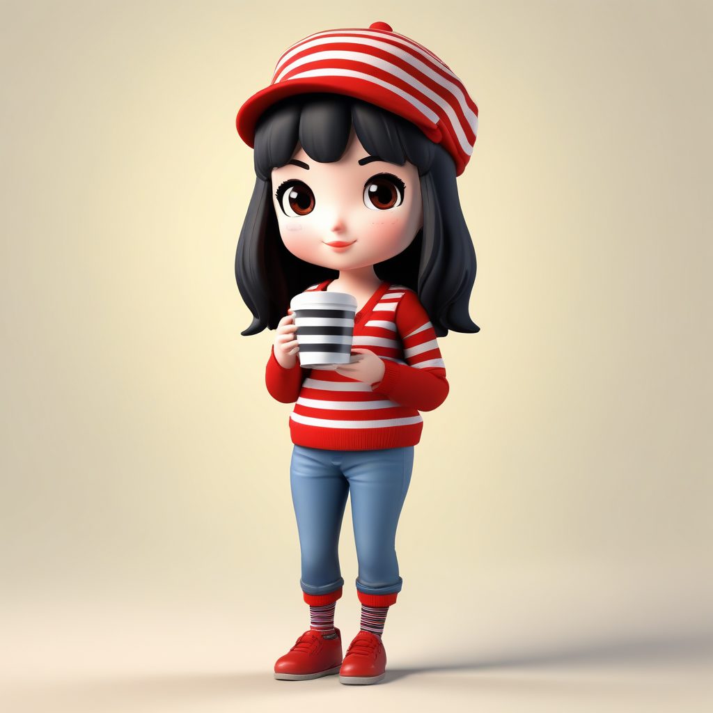 ☕️法式慵懒风Q版：抱咖啡的早晨松弛感☕️