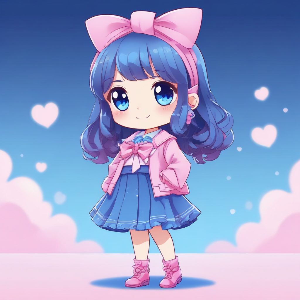 🍬壁纸首选! 8K超清Q版立绘, 极致Cel Shading日系少女!