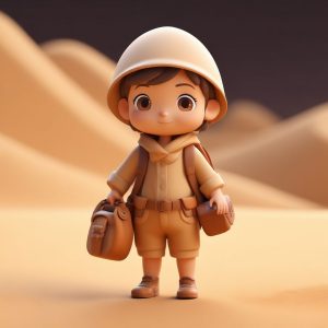 🐪沙漠旅人Q版：Q版西域行者，温暖治愈的土黄色调