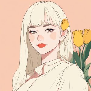 🎨矢量扁平化美学丨最干净的马卡龙色块风女生肖像分享！