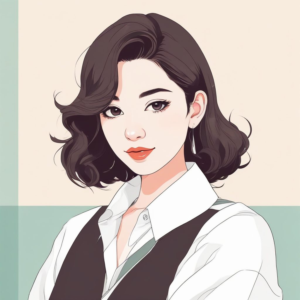 📐 矢量扁平化鲜明色块动漫头像 | 极简线条的高级表达！