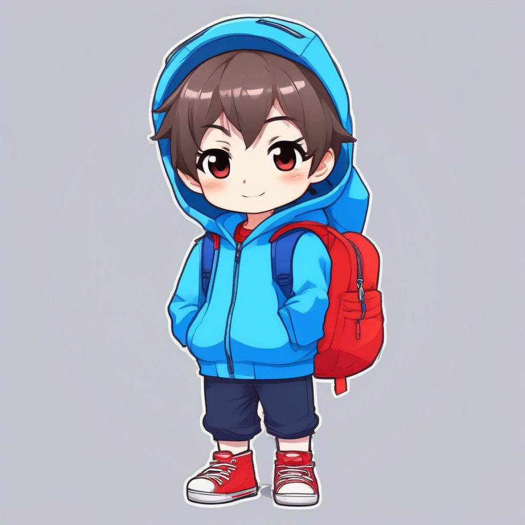 🎒实用派！Q版男孩背包立绘，通勤党和学生党必备！