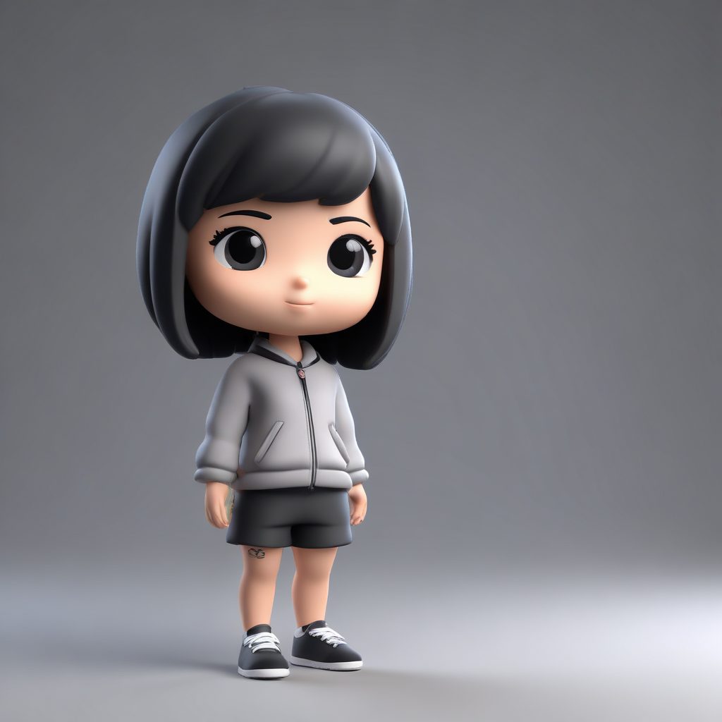 🎁收藏级盲盒公仔：极简纯色OOTD全身Q版！3D渲染天花板✨