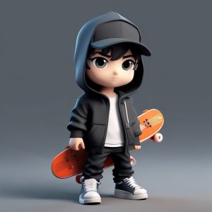 🛹帅酷上线！Q版街头滑板少年，潮流男孩头像速取！