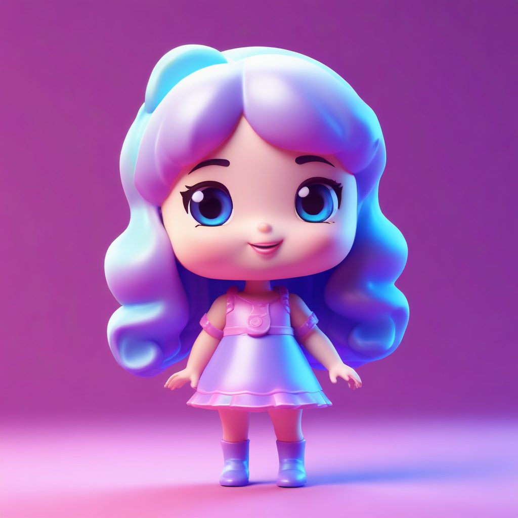 🍬糖果色赛璐璐！Q版通透材质少女，梦幻系头像提示词！