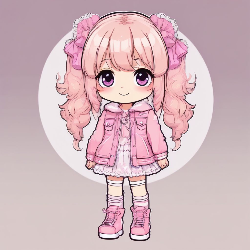 🎀甜酷风Chibi女孩：洛丽塔街拍，日系头像生成神器！