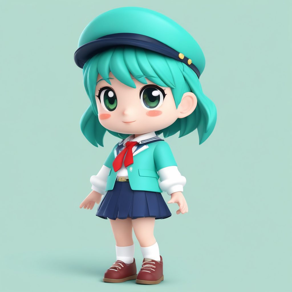 🎀甜酷JK制服Q版! 活力满满的日系少女3D建模教程!