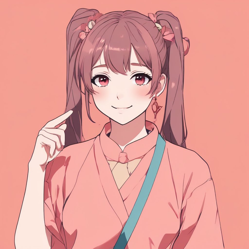 🎀甜酷女孩必备：韩系高马尾+俏皮表情, 纯珊瑚色背景绝了！