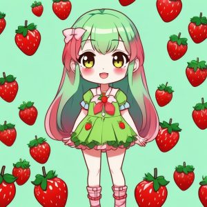 🍓甜美水果穿搭Q版：活力少女，清新治愈系头像！