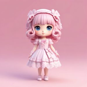 🎀甜系洛丽塔盲盒：马卡龙色粘土小公主全身像生成！超适合做头像🎁