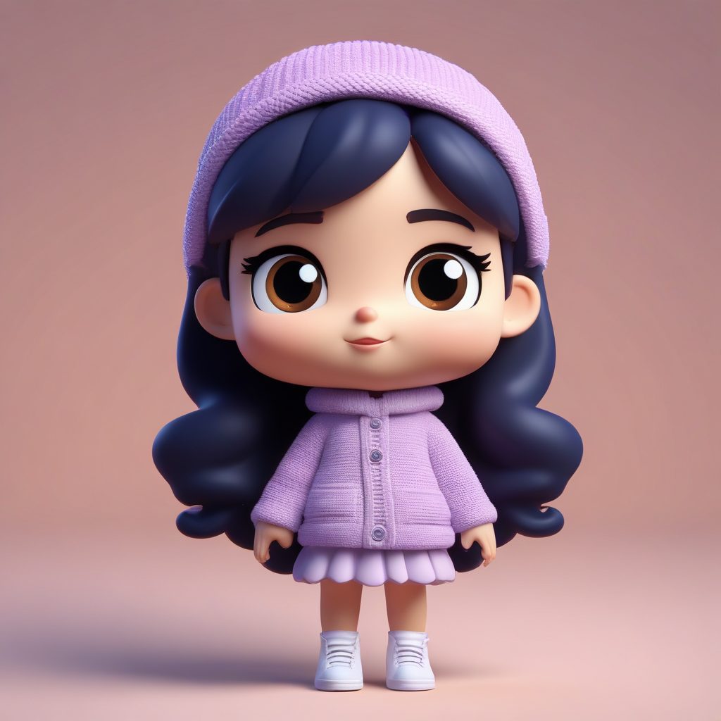 🎀甜系盲盒风！超可爱时尚Q版女孩3D渲染全身像🖼️