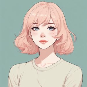 🍡甜系治愈风 | 马卡龙色调极简头像，纯净感Cel Shading少女肖像