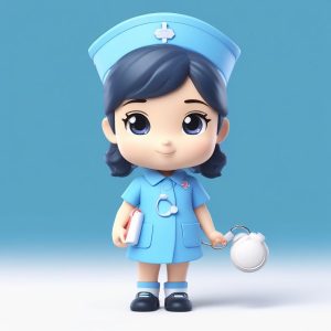 💊甜心护士盲盒! Q版职业系列, 治愈系蓝白配色太可爱了!