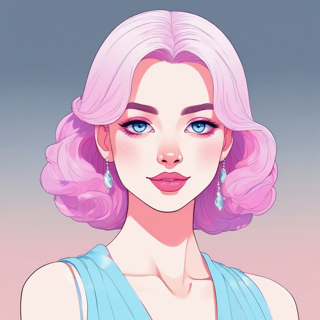🧊通透赛璐璐！冰块般透明感的少女肖像 | 冰晶马卡龙色系