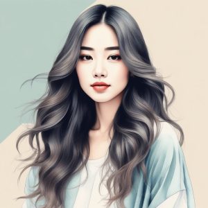 🌊透明感日系美少女！清新治愈系手绘肖像画！