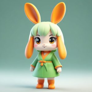 🐰兔耳娘Q版：治愈系胡萝卜穿搭，软萌到心化！🥕
