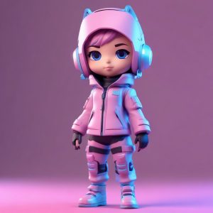 👾未来科技感！Q版Cybercore赛博机能风，酷炫头像速成！