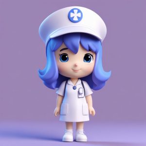 👩⚕️温柔甜美Q版护士:专业感与可爱感并存的粘土手办!纯色背景!