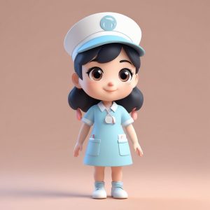 🏥温柔系职业Q版！马卡龙配色护士小姐姐头像生成模板🩺