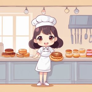 ☕️下午茶系列: 奶油甜点师Q版插画，超适合甜品店IP！🍰