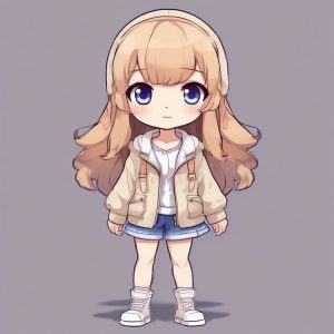 💖限定款Q版时尚穿搭：动作表情丰富的chibi女孩全身像！