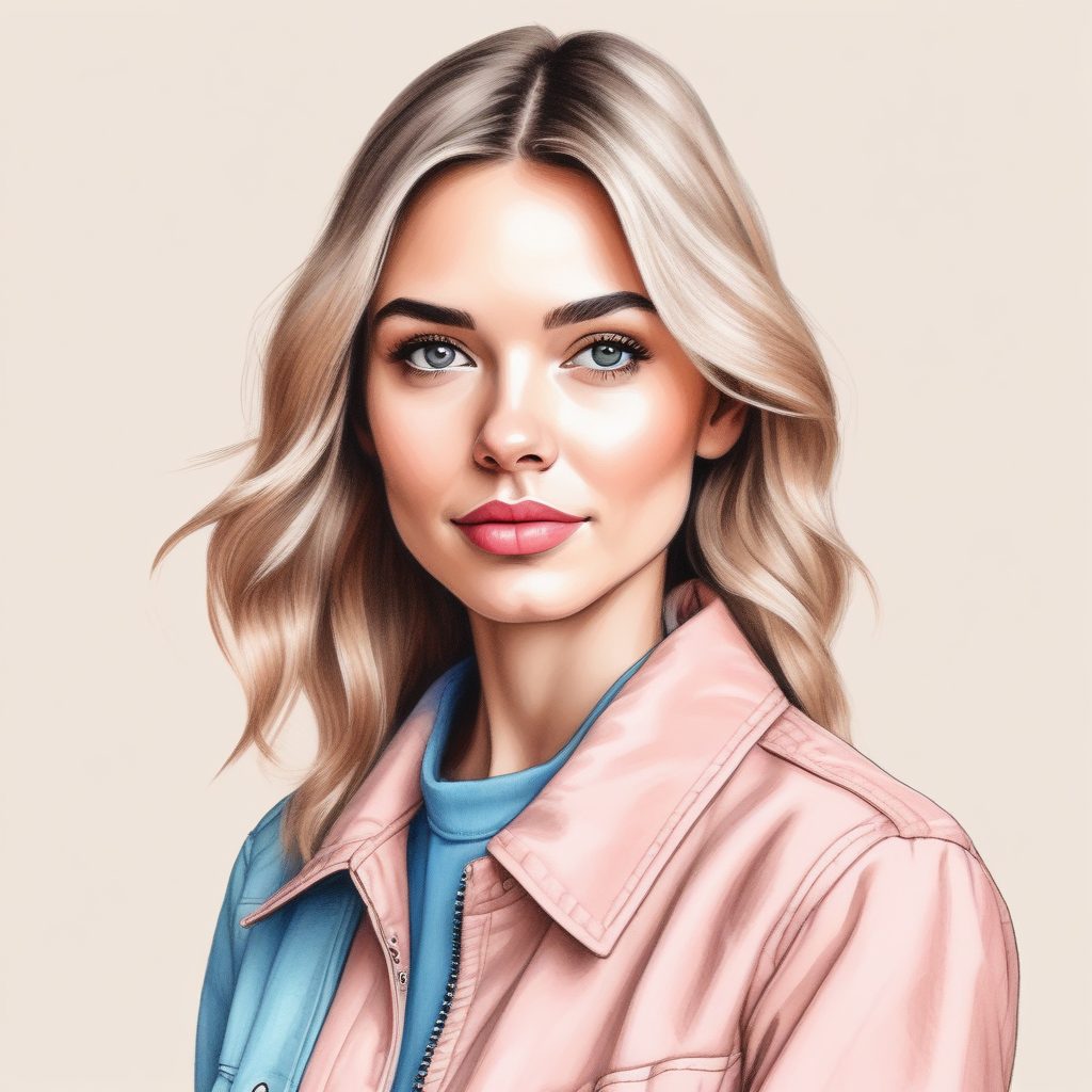 🎀线稿温柔感！超治愈系粉蓝时尚女孩头像分享🌸