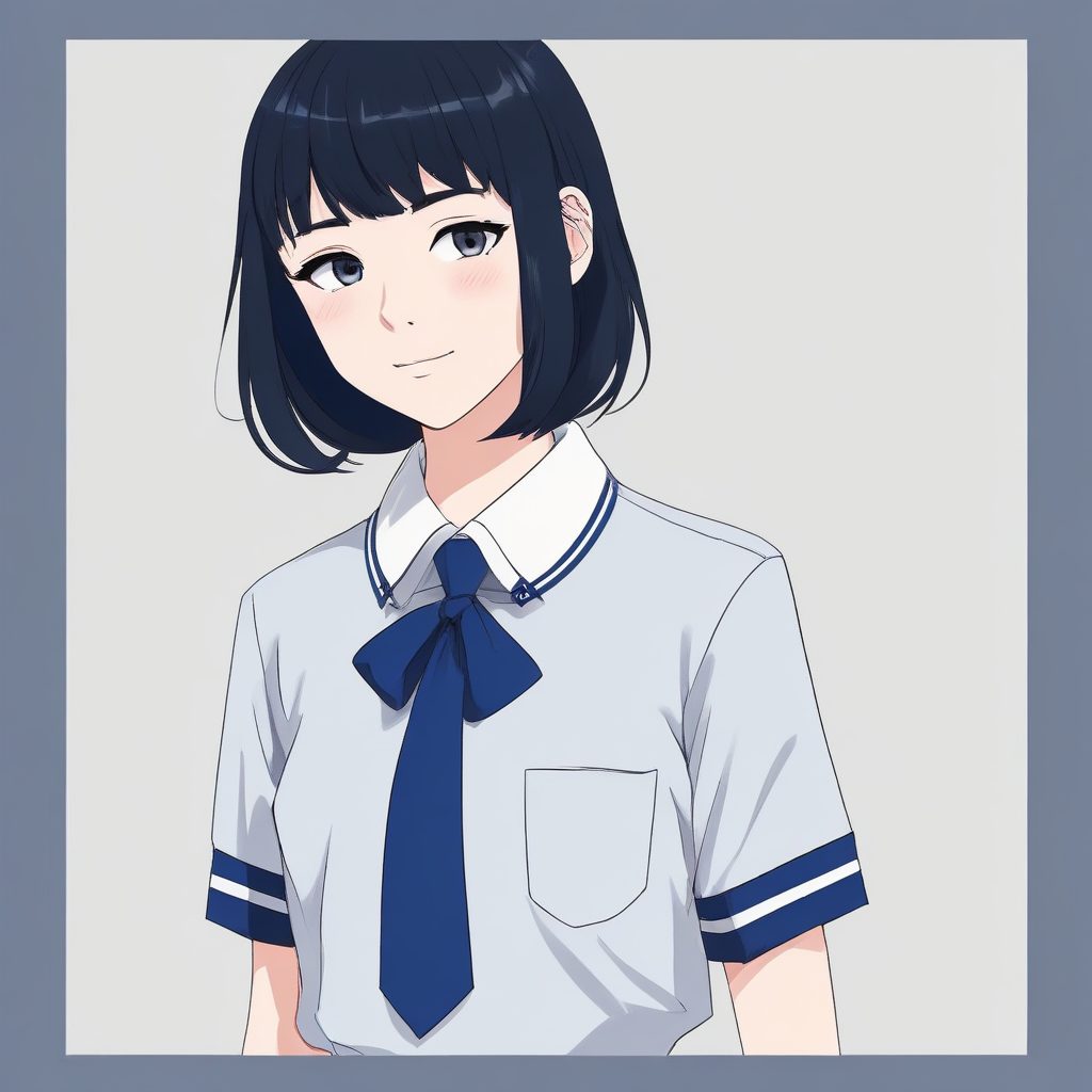 📚校园清冷感！超A短发制服少女，极简风也飒爆了！