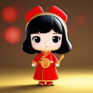 🏮新年氛围感Q版：红金配色福气满满，盲盒公仔太适合做壁纸了！✨