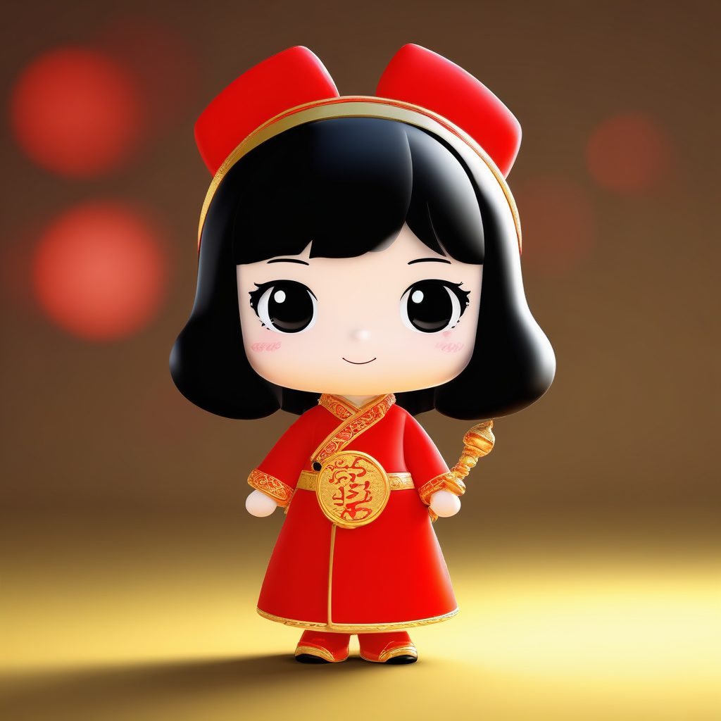 🏮新年氛围感Q版：红金配色福气满满，盲盒公仔太适合做壁纸了！✨