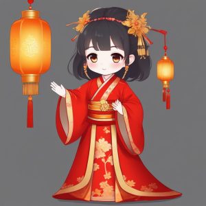 🏮新年限定！超可爱Q版汉服女孩，一秒变国风氛围感头像✨