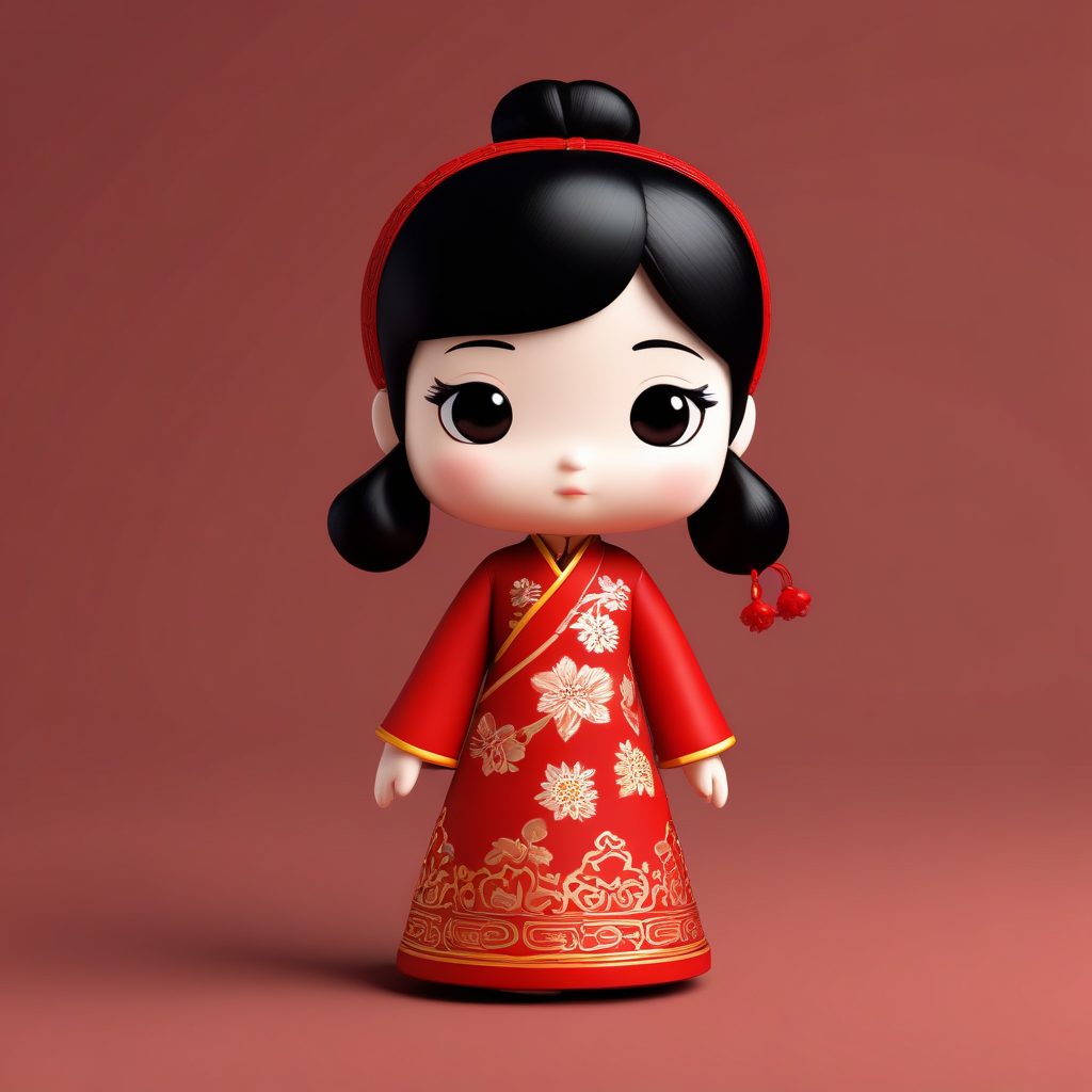 🏮新中式国潮Q版！复古旗袍粘土娃娃，东方韵味十足