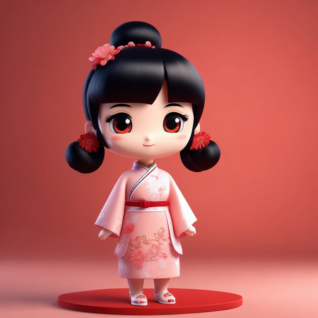 🏮 新中式旗袍Q版：改良短款少女的3D盲盒设计🇨🇳