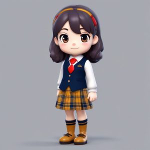 🎓学院风Preppy Q版：背心与领带，有点小傲娇的表情！