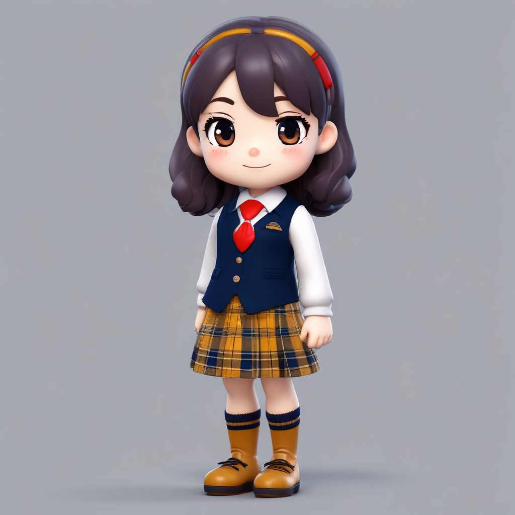 🎓学院风Preppy Q版：背心与领带，有点小傲娇的表情！