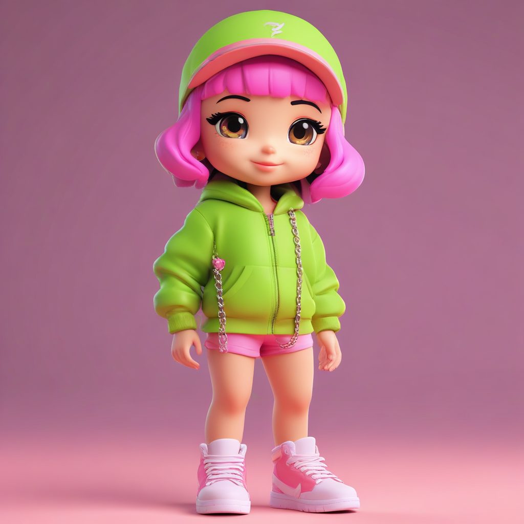 🍓Y2K潮流时尚Q版：千禧粉红辣妹盲盒！全身像get✨